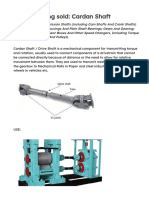 CARDAN SHAFT Description PDF