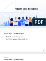 Portfolio Projects and Blogging