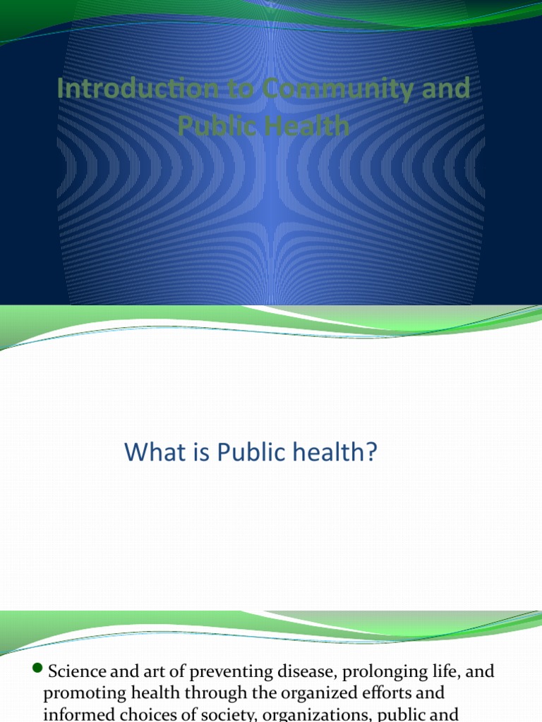 Introduction To Community and Public Health2 | PDF | Behavioural ...