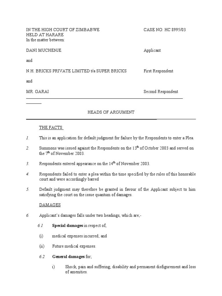 Default Judgment Application for Damages | PDF | Damages | Public Law