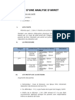 Droit - Grille D'analyse D'arret