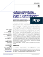 Mindfulness and Leadership: Communication As A Behavioral Correlate of Leader Mindfulness and Its Effect On Follower Satisfaction