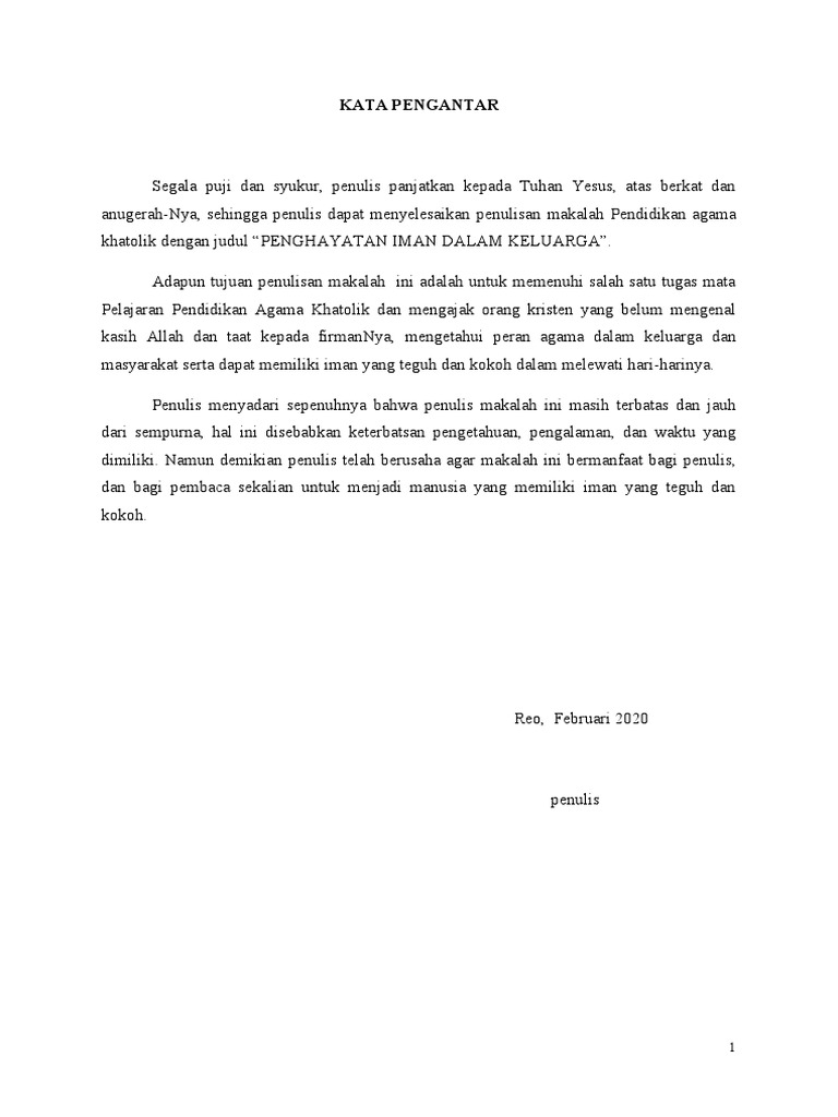 Makalah Agama Katolik Tentang Menghargai Hidup Rasanya