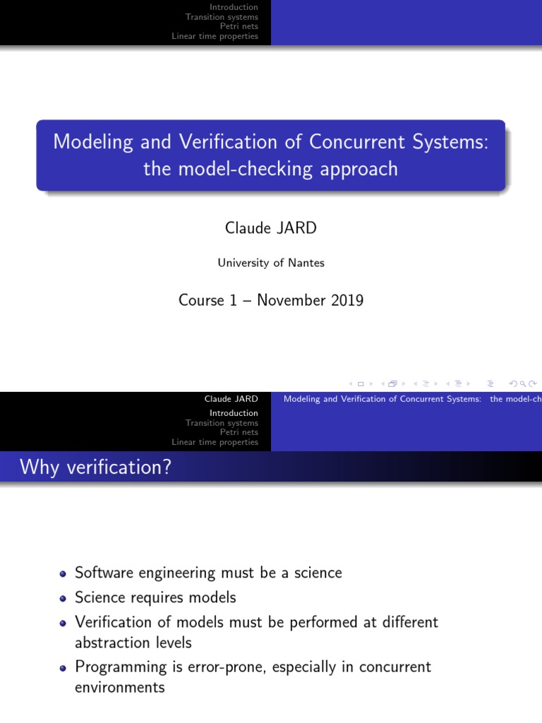 Modeling and Verification of Concurrent Systems | PDF | Formal ...
