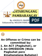 Katarungang Pambarangay: By: Angelo S. Mahinay Enhanced By: Mlgoo Fidel M. Narisma