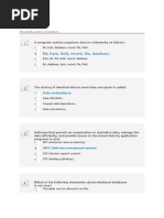 Multiple Choice: Bit, Byte, Field, Record, File, Database