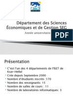 DÃ©partement des Sciences Economiques et de G estion