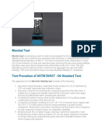 Marshal Stability Test