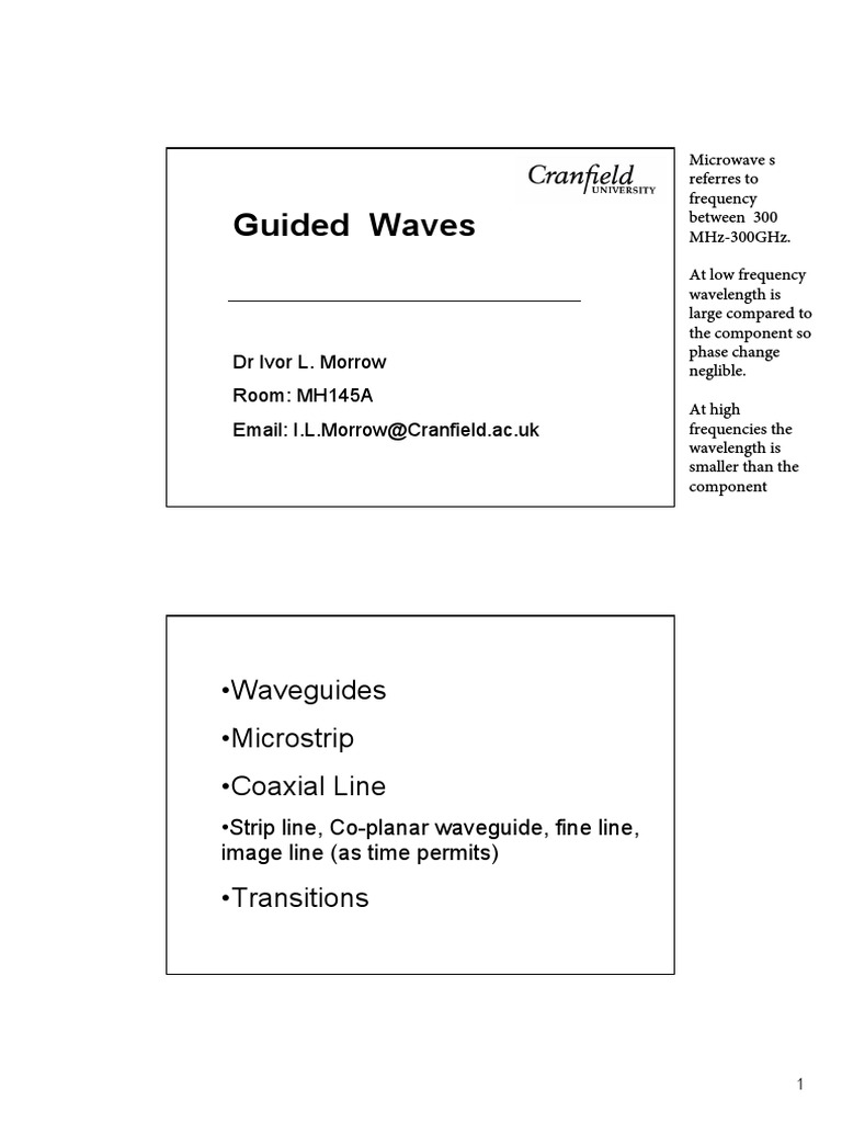 Understanding Microwave Waveguides | PDF | Waveguide | Wavelength