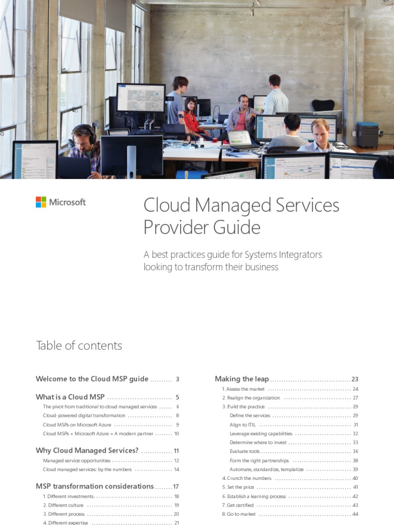 Cloud MSP Transformation Guide for SIs | PDF | Cloud Computing ...