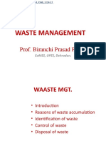 Waste Management: Prof. Biranchi Prasad Panda