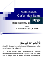Integrasi Agama N Ilmu Quran
