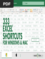 333 Excel Shortcuts