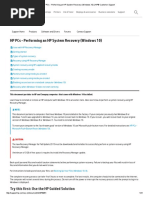 HP PCs - Performing An HP System Recovery (Windows 10) - HP® Customer Support PDF