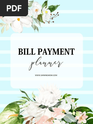 Bill Payment PLanner and Budgeting Printables by Shininng Mom
