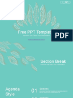 Linear Leaves Pattern PowerPoint Templates.pptx