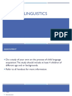 Psycholinguistics Assignment PDF