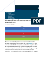 Competitive Advantage Vs Core Competence: Trending