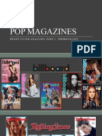 Pop Magazines: Front Cover Analysis-Part 1: Terminology
