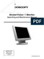 Stryker Vision Monitor Manual
