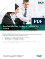 Sage Pastel Partner Version 14 Multi Currency: Entrance Requirements