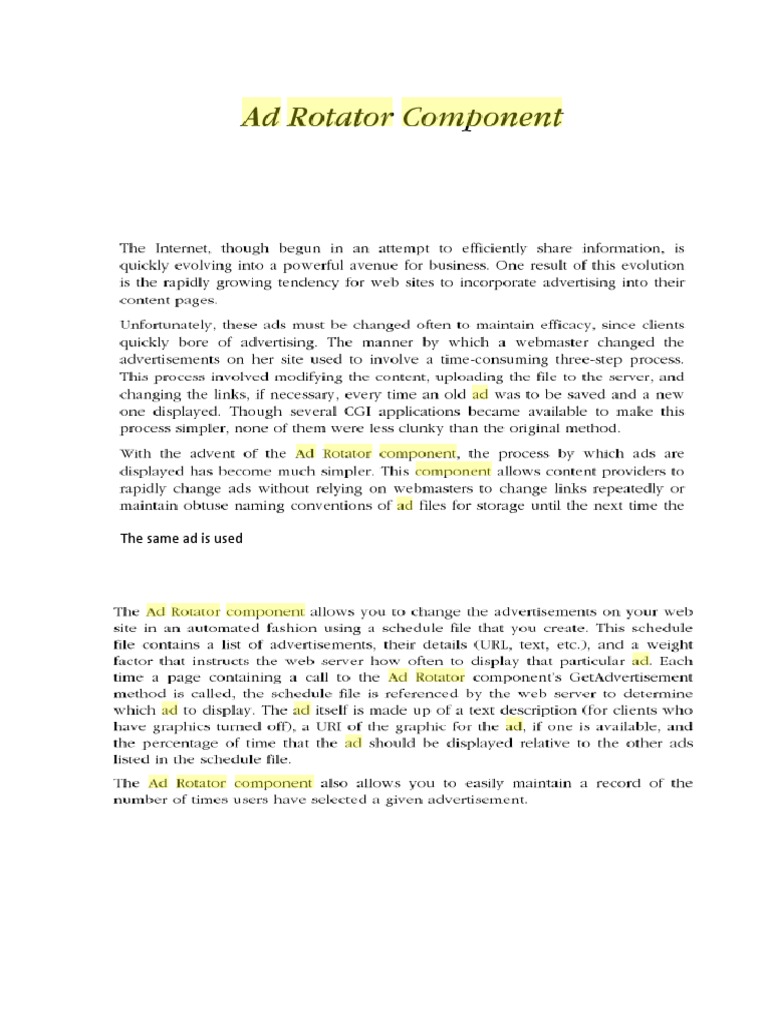 Ad Rotator | PDF