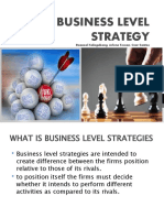 Business Level Strategy: Rommel Salagubang, Arlene Tecson, Czar Santos