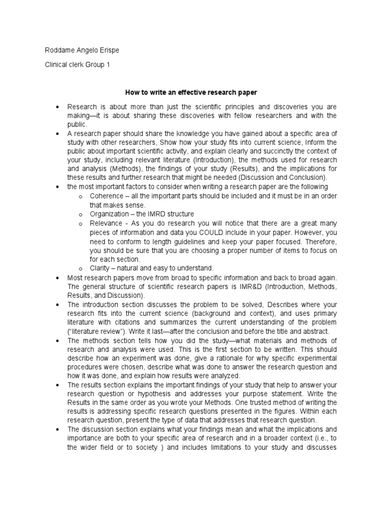 Webinar - How To Write An Effective Research Paper | PDF | Question ...