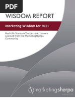 Download MarketingSherpa 2011 Wisdom Report by MarketingSherpa SN47972572 doc pdf
