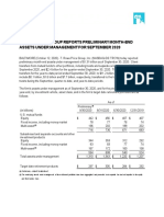 News Release: T. Rowe Price Group Reports Preliminary Month-End Assets Under Management For September 2020