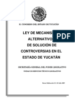 Ley de Mecanismos Alternativos de Solucion de Controversias en El Estado de Yucatán