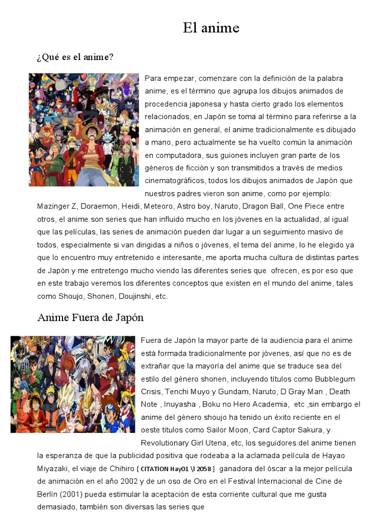 Introducción al Mundo del Anime | PDF | Anime | Manga