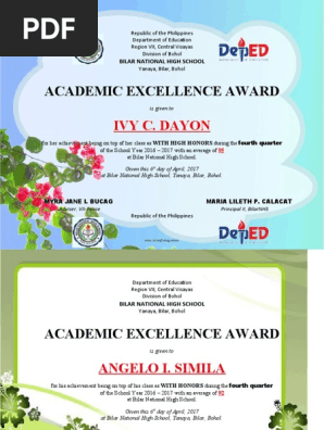 Certificate of Recognition