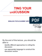 Approaches in Writing The Discussion Section