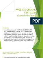 Produce Organic Fertilizer (Liquid Fertilizer)