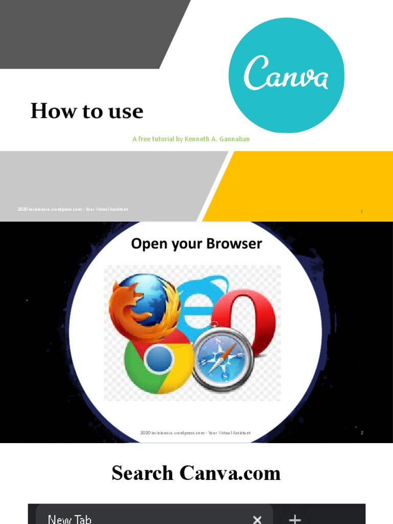 Canva Tutorial | PDF | World Wide Web | Internet & Web