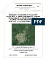 Evaluación geotécnica vivienda Montería