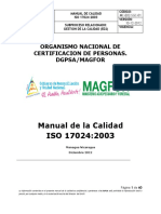 Manual de La Calidad ISO 17024 - 2003
