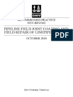 DNV-RP-F102 - 2010-10 Pipeline Field Joint Coating and Field Repair of Linepipe Coating
