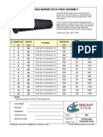 Rp8 Os&D Marine Dock Hose Assembly: Inner Dia Length Pressure Bend Radius Weight QT Y Fittings