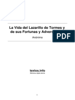 Anonimo - La Vida del Lazarillo de Tormes y de sus Fortunas y Adversidades PDF