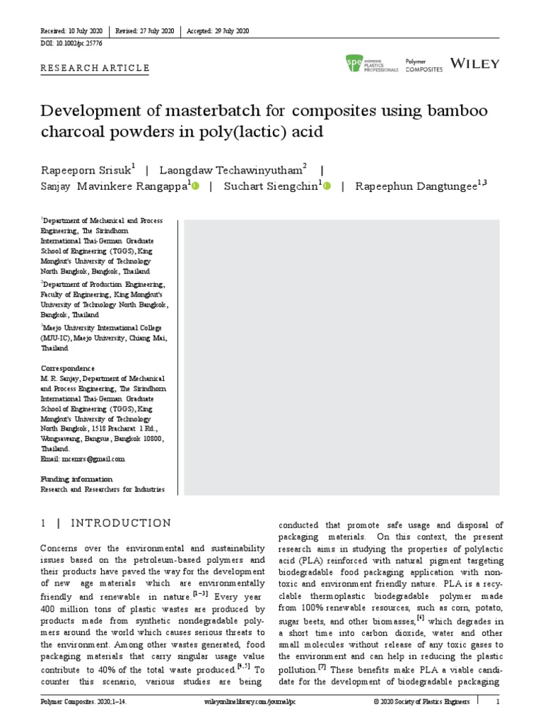 Wiley Sample Paper | PDF | Composite Material | Rheology