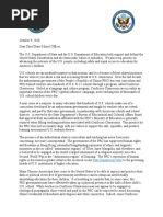 Pompeo and DeVos Letter to Chief State School Officers