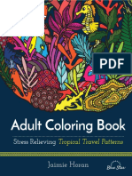 Adult Coloring Book: Tropical Travel Patterns 