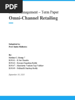 Omni-Channel Retailing: Retail Management - Term Paper