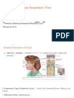 Physiology of Upper Respiratory Tract: Guyton Ed 12 TH