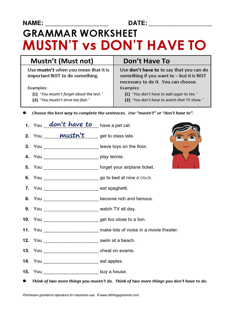 Atg Worksheet Must Dont Pdf Pdf