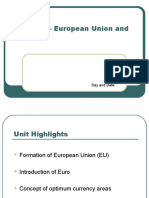 Unit IX - European Union and Euro