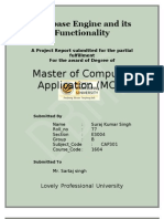 Master of Computer Application (MCA) : Database Engine and Its Functionality