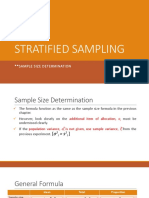 Stratified Sampling: Sample Size Determination